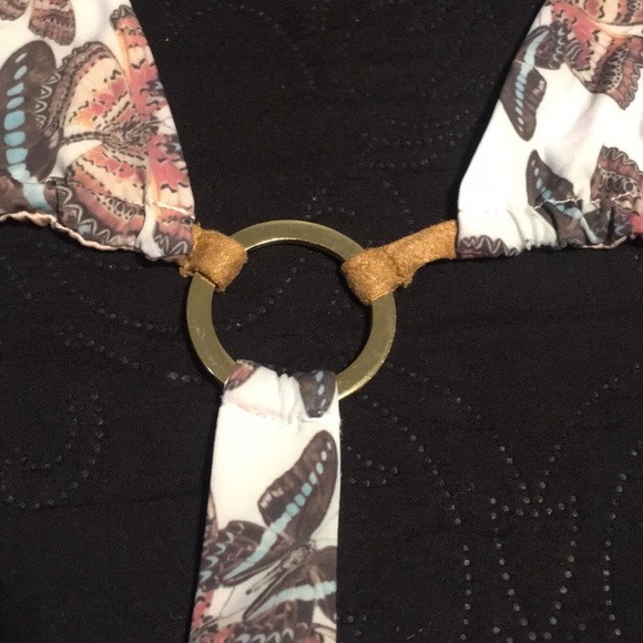 NWOT Monokini butterfly print w/ O-rings - Picture 5 of 8